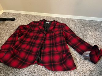 Women’s Red Plaid Jacket size 14