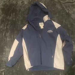 Arctic Image Alaska Navy & White Hooded Fleece Full-Zip Up  Jacket.