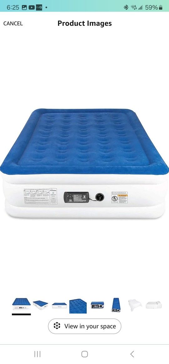 Luxury Air Mattress with
ComfortCoil Technology & Built-in High Capacity Pump