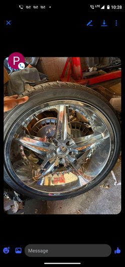 22-in rims five lug fit Chevy S10