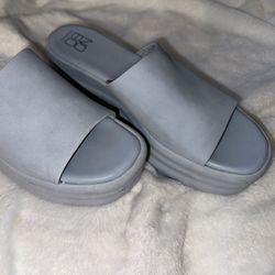 Baby Blue Platform Sandals 
