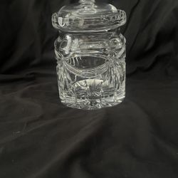 Crystal Biscuit cracker collectibles jar with lid