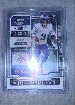 Optic contenders Jordan Addison RC silver prizm