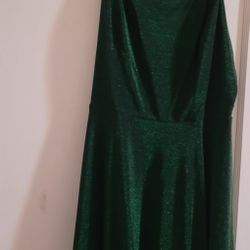 Green Knee Length Dress