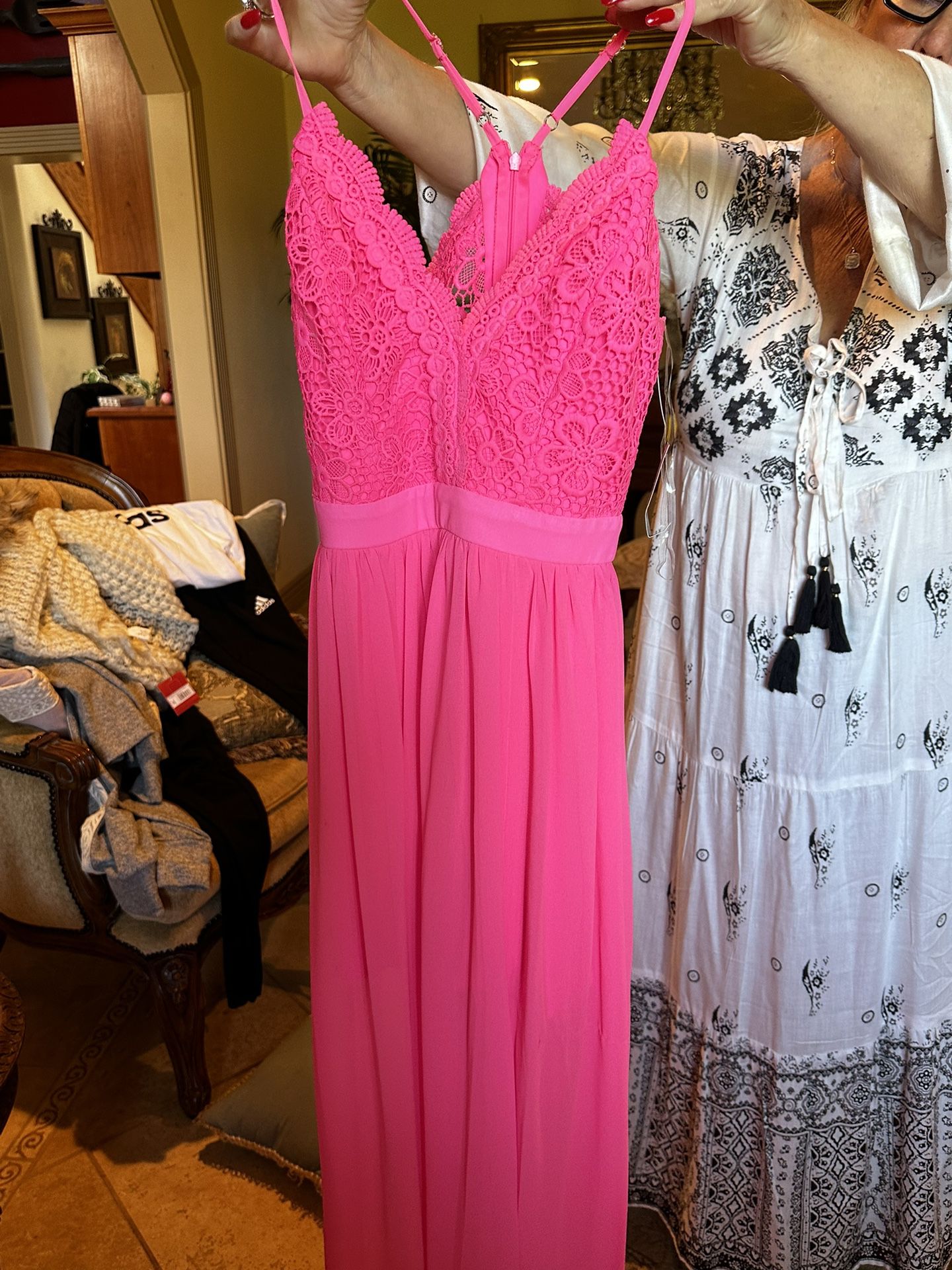 New Hot Pink Maxi Dress 