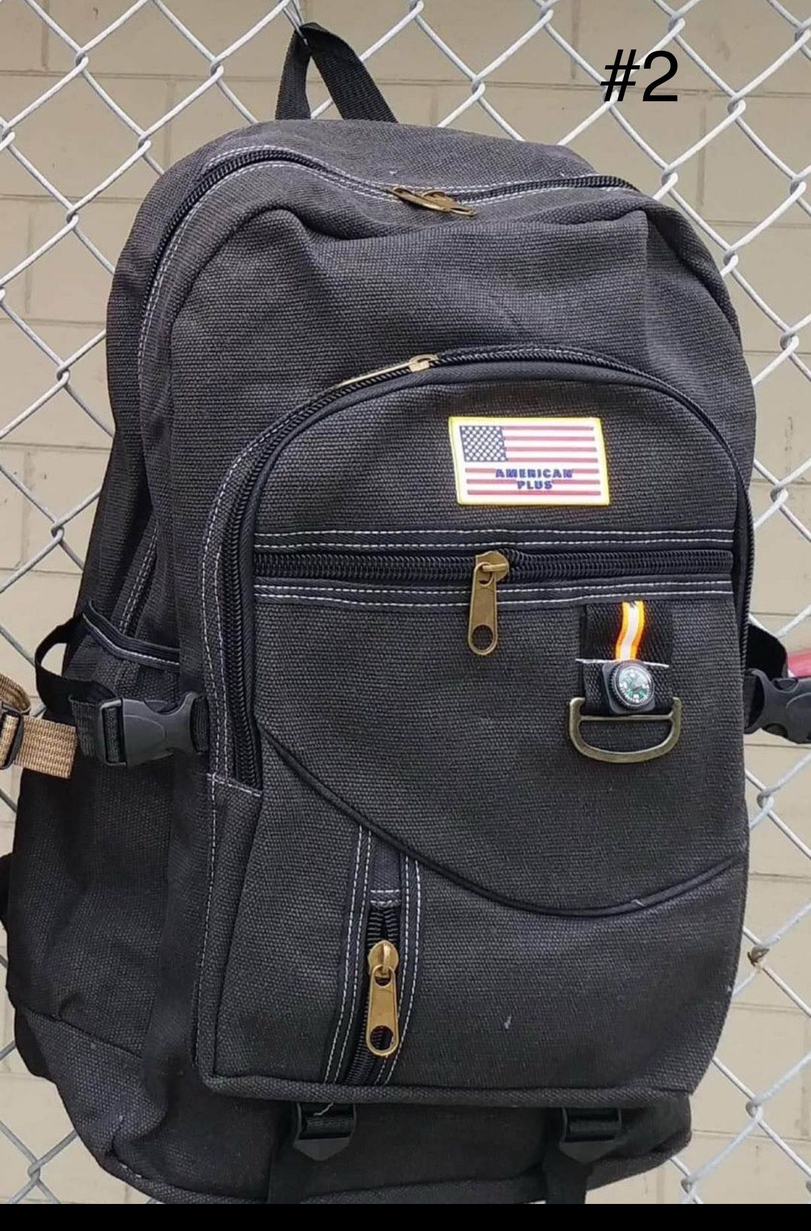 Each X-Large Cotton Canvas Hiking Backpack 21”/14”/7” Logo Is Detachable