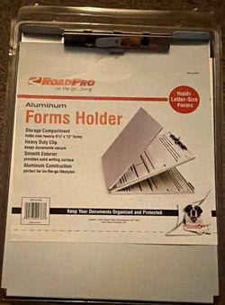 RoadPro Aluminum Forms Holder with Storage Compartment - Letter Size - OBO