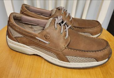 Dunham Captain Men's Leather Brown Boat Loafer Shoes Size 10 2E / EXCELLENT