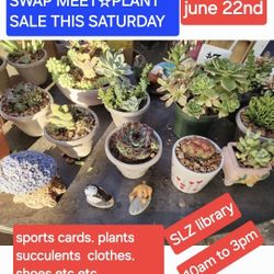 Plant And Succulent Sale  SWAP MEET SATURDAY 10 TO 3PM  SAN LORENZ0 LIBRARY