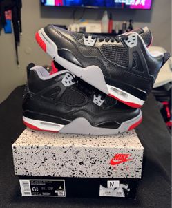 Jordan 4 Retro (GS) Bred Reimagined Size 6.5Y/8W
