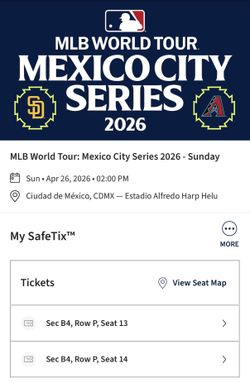 Padres México City Series Tickets