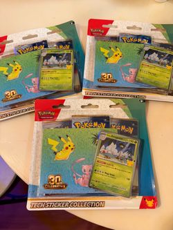 Pokemon 30th Anniversary tech sticker collection