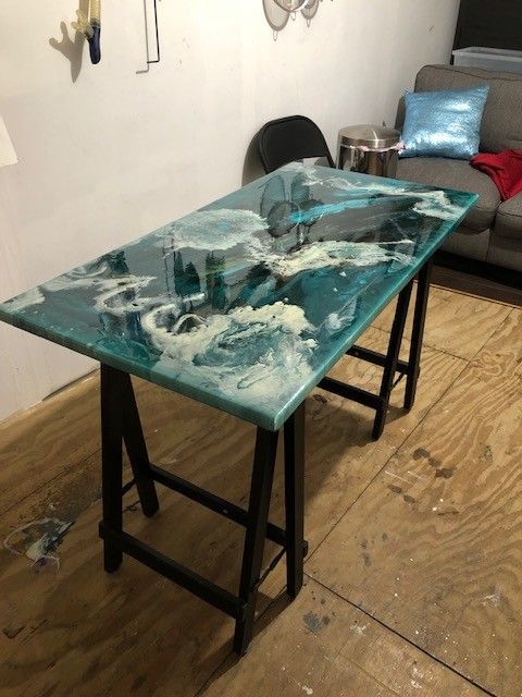 Unique Epoxy Resin Desk/ Table