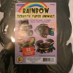 Lakeshore Rainbow Scratch Paper Animals
