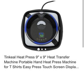 Tinkeal Heat Press Transfer Machine 9”X9”