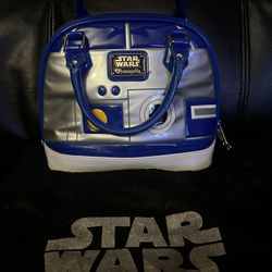 2017 Disney STAR WARS x LOUNGEFLY - R2D2 Mini Dome Leather Purse /Handbag 