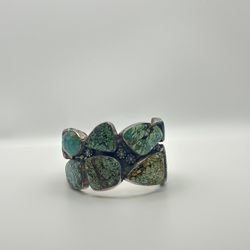 Silver and Navajo Turquoise Cuff Bracelet