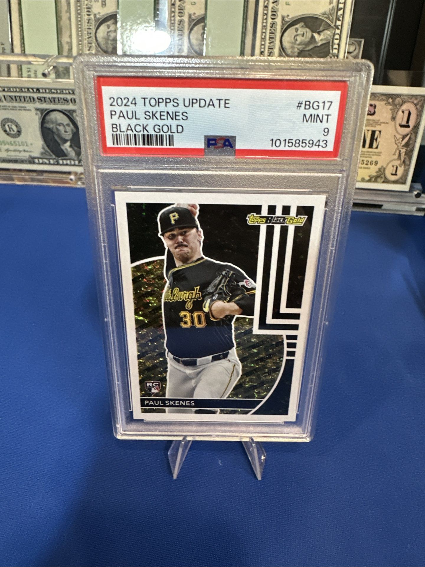 Paul Skenes #BG-17 Black Gold PSA 9 (RC) 2024 Topps Update Baseball, Pirates