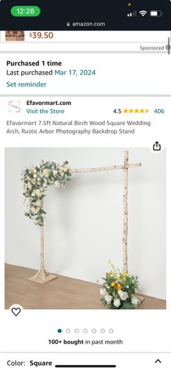 Birch Wood Square Backdrop Holder