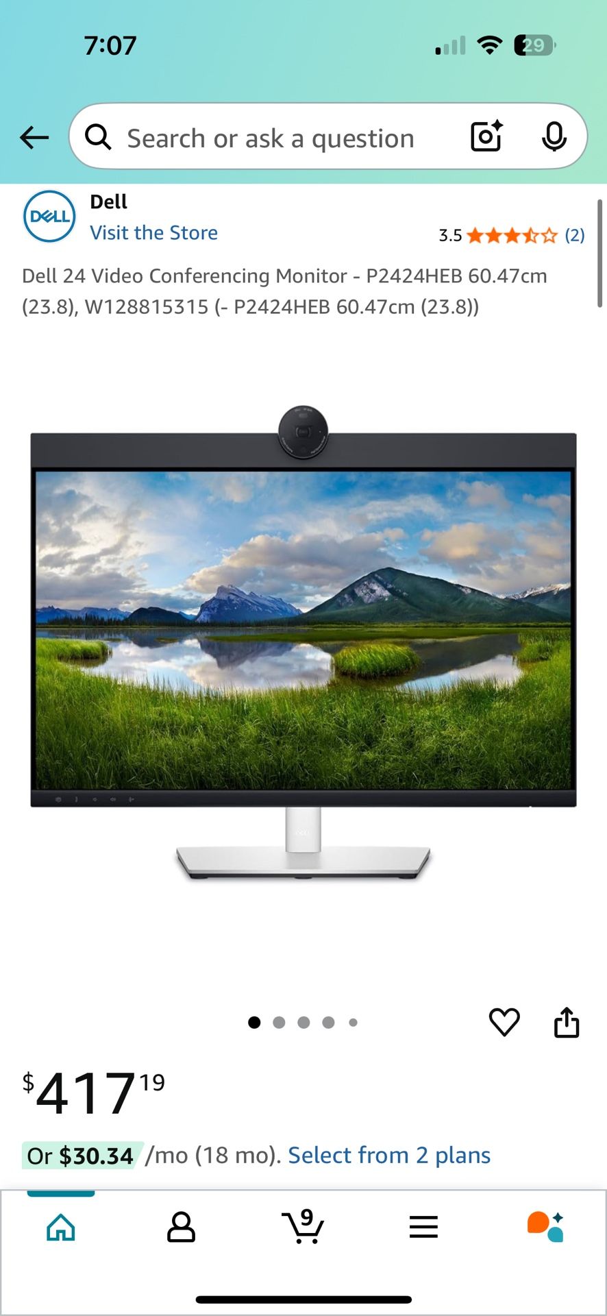Dell Hub Video Conferencing Monitor BRAND NEW