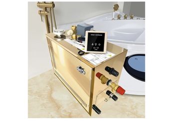 9KW Commercial Self-Draining Steam Generator Shower System Home Steam Bath Spa Generator 30 min to 12 Hours with Auto Drain 95-131℉ for Suitable Space