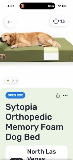 Memory foam dog bed