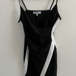 Black and White Asymmetrical Dress
