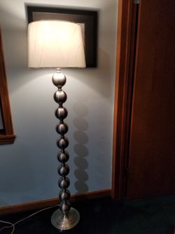 NEW IN BOX ALLEN AND ROTH BRUSHED NICKLE FLOOR LAMP