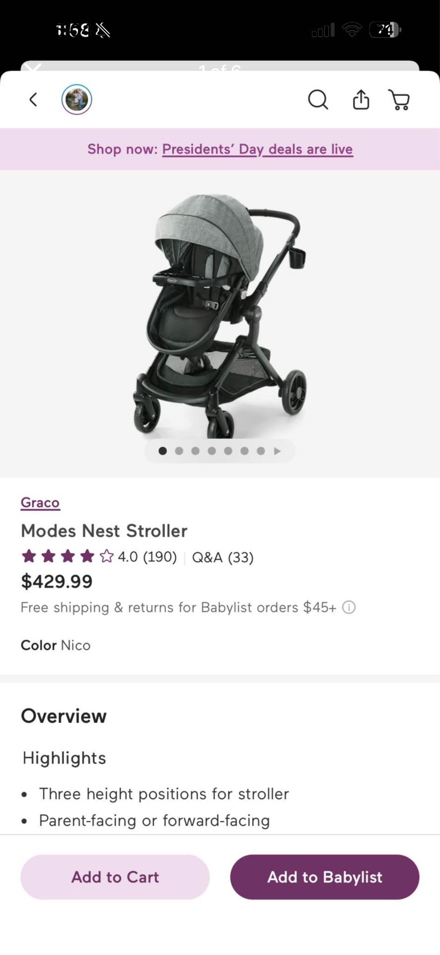 Graco Modes Nest Stroller