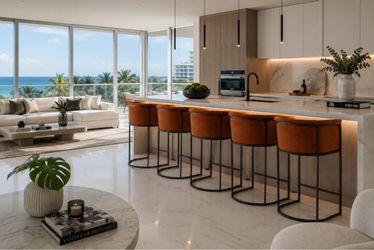 Modern Upholstered Bar Stools – Set of 5
