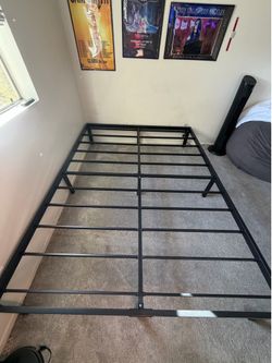 Metal queen bed frame