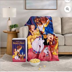 Beauty and the Beast DISNEY VHS THROW BLANKET
