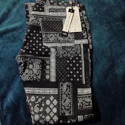 Black bandana jeans size 38