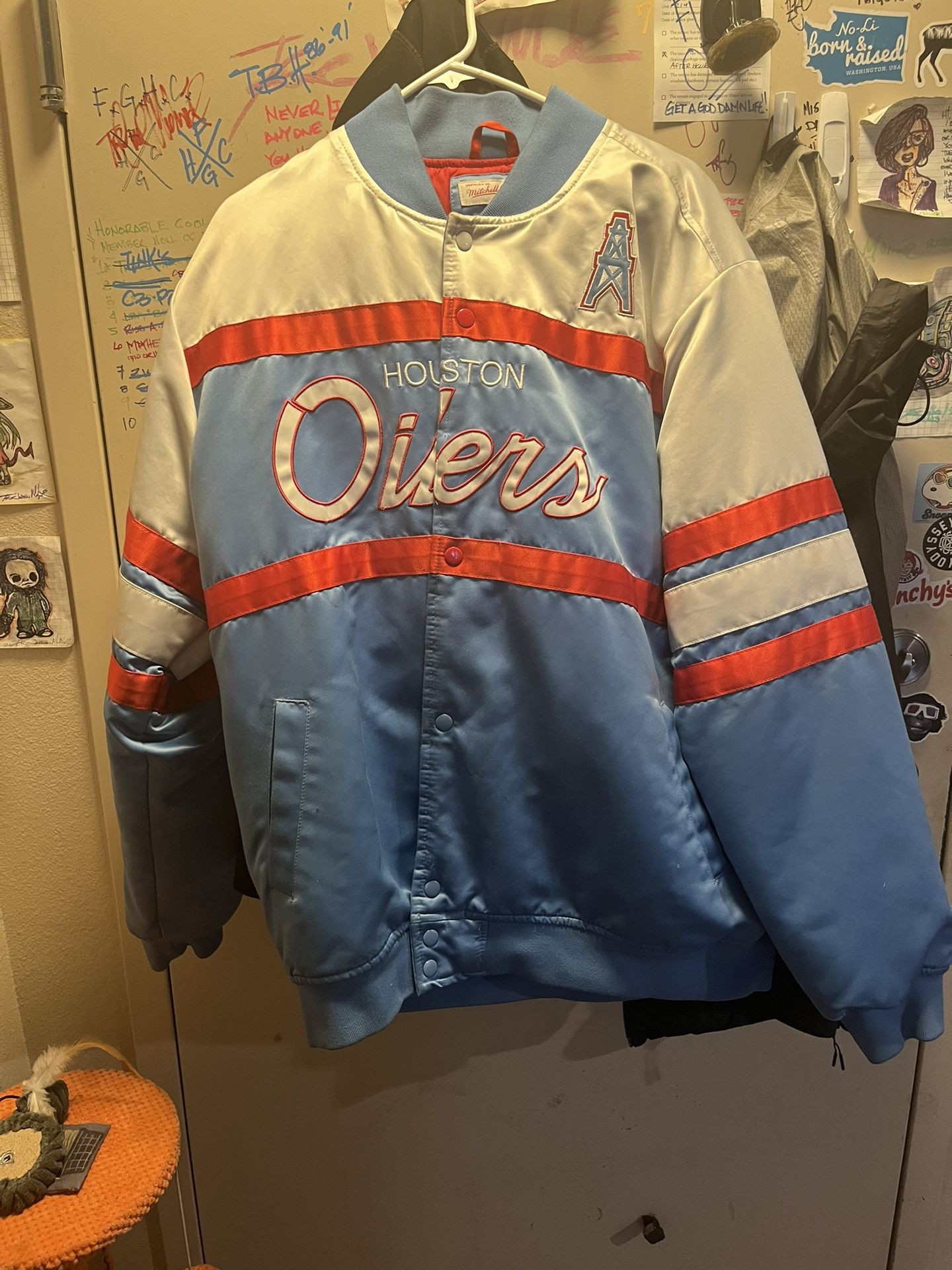 Mitchell & Ness Houston Oilers Varsity Jacket 2 XL