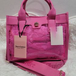 Juicy Couture Beachin Small Tote Heart Juicy Pink Brand New with Tags