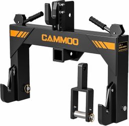 3-Point Quick Hitch with 2" Receiver&Extra Versatile Adapter, Adaptation to Category 1, No Bushing Required, 3000LBS Lift Capacity, 5 Level Adjustable