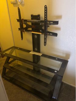 3 shelf glass tv stand