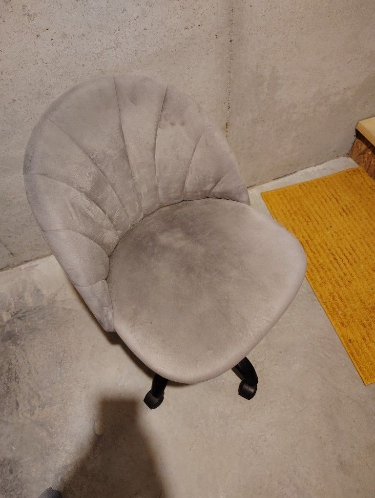 Suede Gray Chair