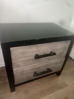Black and grey night stand