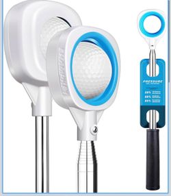 CHAMPKEY Performance Golf Ball Retriever Single Sided - Thicken Stainless Steel Shaft with Rubber Grip