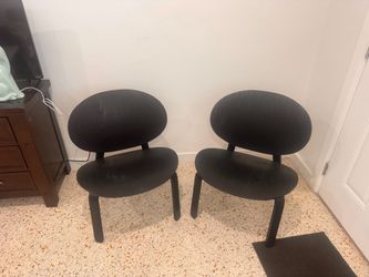 Set of 2 Black Bentwood Accent Chairs