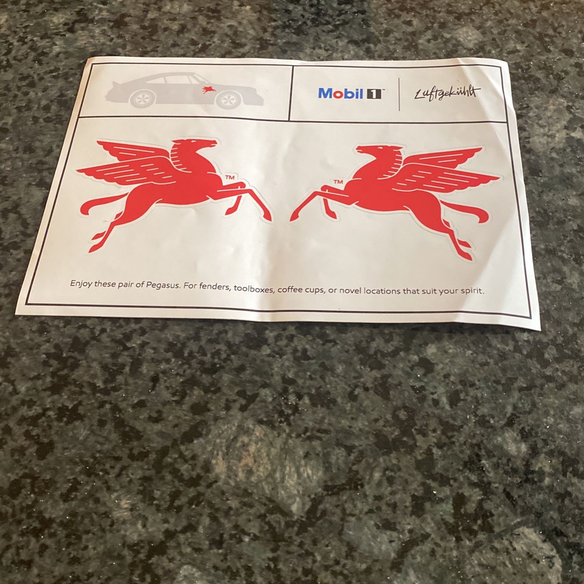 Porsche Mobile 1 Pegasus Decal