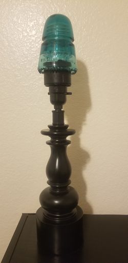 Antique Glass Insulator Lamp