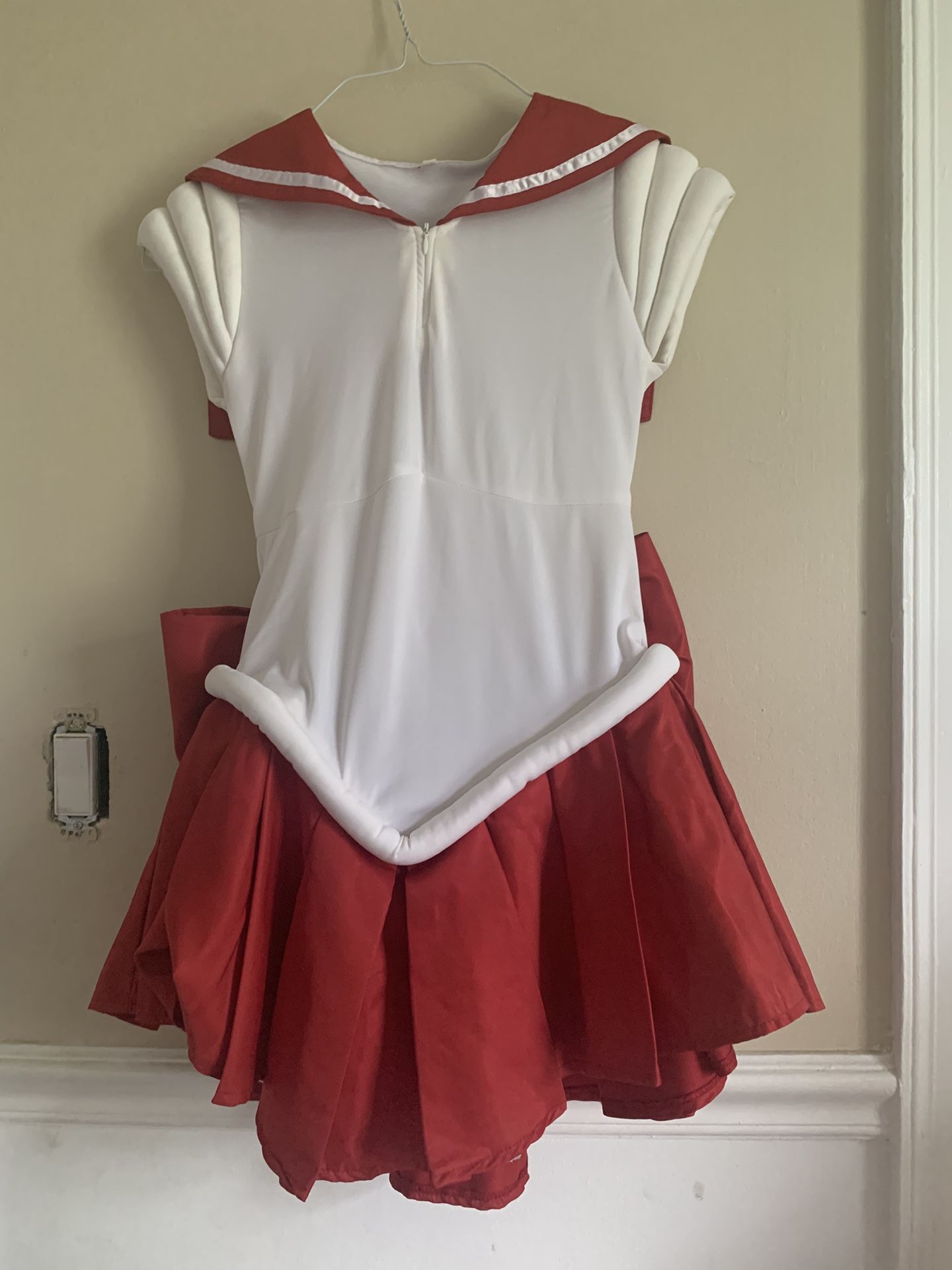 Anime Cosplay Red Sailor Moon Costume DRESS With Back Bow Size Small