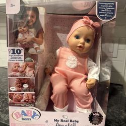 Baby Born My Real Baby Doll, Realistic Soft-Bodied Baby Doll