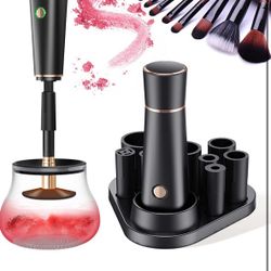Premium Makeup Brush Cleaner and Dryer, Super-Fast Electric Brush Cleaner Machine Automatic Brush Cleaner Spinner Makeup Brush Beauty Tools, Deep Cosm