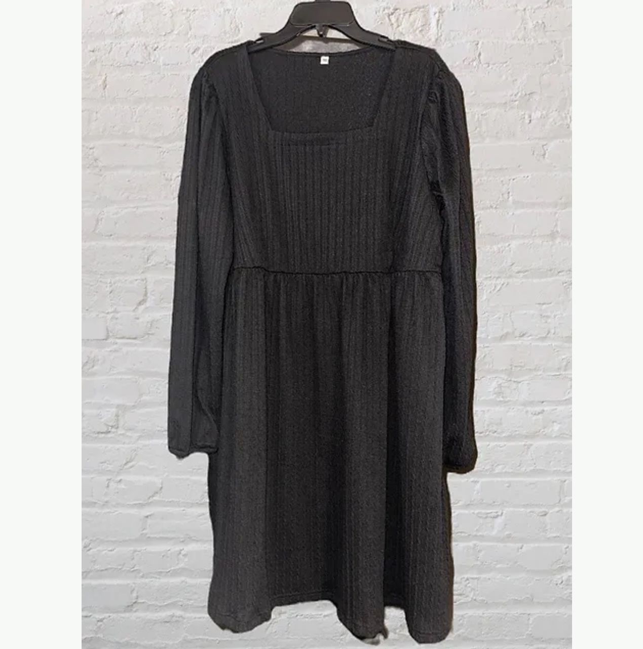 Brand New (Size 2XL) Women's Plus Size Black Ribbed Dress