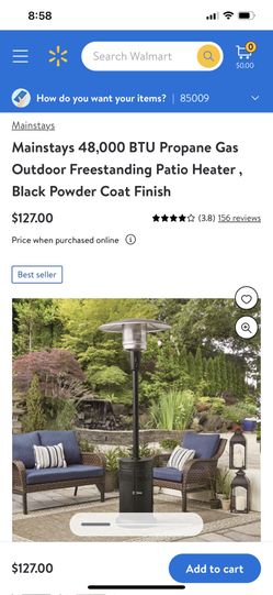 Mainstays Patio Heater , Black Powder Coat Finish for Sale in Orange, CA -  OfferUp