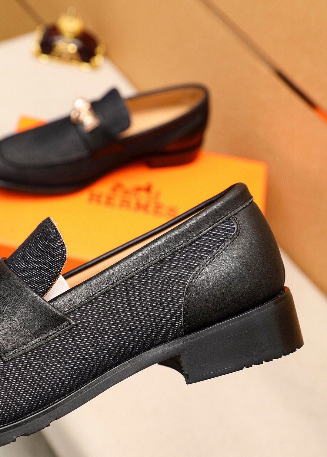 Hermes Men's Leather Shoes With Box 2025 New