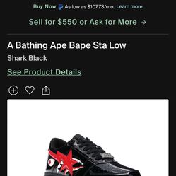 Bapes Shoes (ONLY SEEING OFFERS AT THE MOMENT)